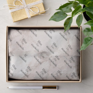 Soft Beige Cream Marble Tissue Paper