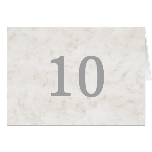 Soft Beige Elegant Marble Table Number (Front Horizontal)