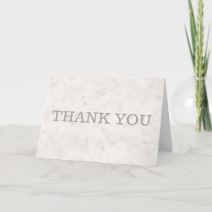 Soft Beige Elegant Marble Thank You Card