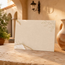 Soft Beige Floral Minimal Mexican Garden Elegance