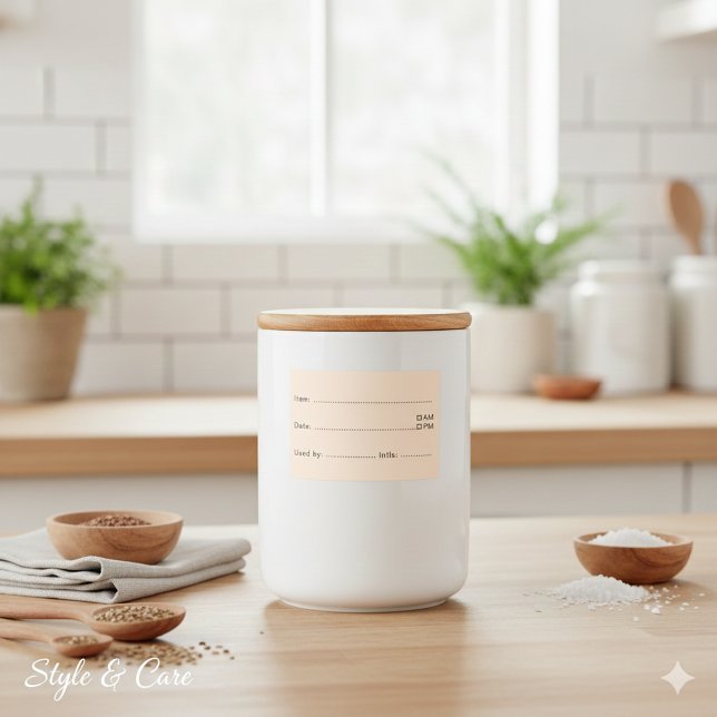 Soft Beige Food Labels for Home and Kitchen (Soft Beige Food Labels for Home and Kitchen)