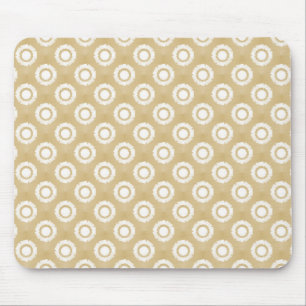 Soft Beige Funky Flower Mousepad