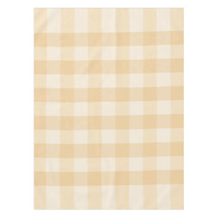 Soft Beige Gingham Tablecloth – Minimal Morning