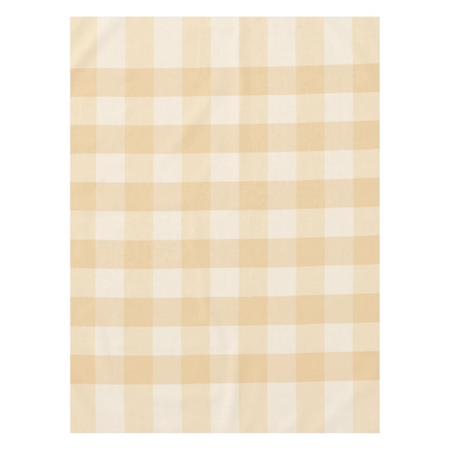 Soft Beige Gingham Tablecloth – Minimal Morning (Front)