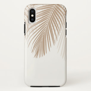 Soft Beige Palm Leaves Finesse 1 #tropical #art iPhone X Case