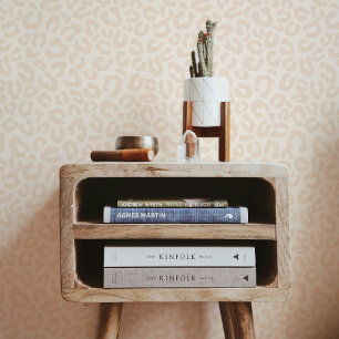 Soft Beige Sand Leopard Cheetah Pattern Wallpaper