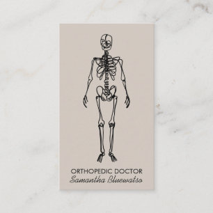 Soft Beige Skeleton orthopaedic doctor sculpting Business Card