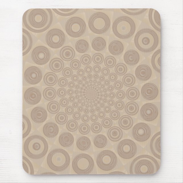 Soft Beige Spiral Mousepad (Front)