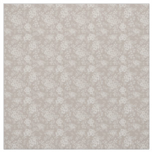 Soft Beige Wildflower Bloom with Neutral Tones Fabric