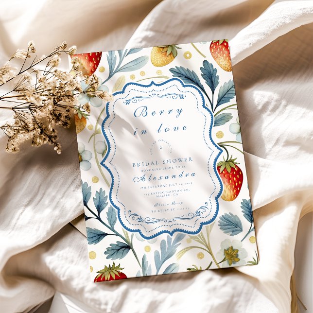 Soft Berry Blush Bridal Shower Invitation (Creator Uploaded)