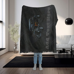 Soft Black Faux Suede Leather Throw Blanket