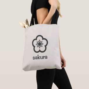Soft Black Sakura Blossom - Neutral Tote Bag