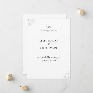 Soft Bloom Elegance Engagement Announcement Card