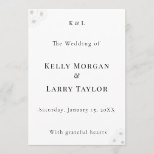 Soft Bloom Elegance Wedding Program