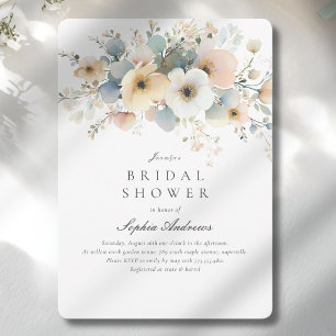 Soft Bloom Elegant Bridal Shower Invitation