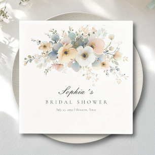 Soft Bloom Elegant Bridal Shower Napkin
