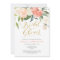 Soft Bloom Peach Floral Bridal Shower Invitation
