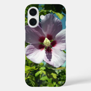 "Soft Blooms: Mauve Hibiscus Flower on a Tree" iPhone 16 Case