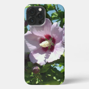 "Soft Blooms: Mauve Hibiscus Flower on a Tree" iPhone 13 Pro Max Case