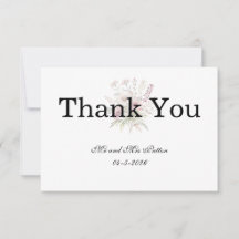 Soft Blooms Spring Floral Thank You card