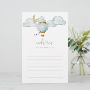 Soft Blue Advice for the Mum-To-Be Card - Baby