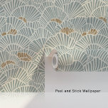 Soft Blue and Gold Fan Shell Art Deco Wallpaper<br><div class="desc">Enhance your home decor with this stunning Soft Blue and Gold Fan Shell Art Deco Wallpaper. This sophisticated design features an intricate pattern of fan-shaped shells, blending shades of soft blue, light grey, ivory, and gold. Inspired by the elegance of the Art Deco era, this wallpaper brings a touch of...</div>