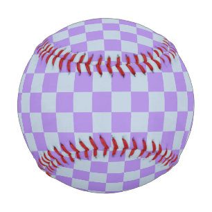 Soft Blue and Lavender Chequered Baseball