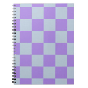 Soft Blue and Lavender Chequered Notebook