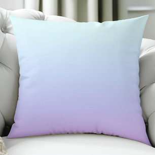 Soft blue and purple gradient background cushion