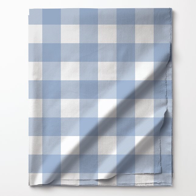 Soft Blue and White Buffalo Plaid Pattern Fabric (Creator Uploaded)