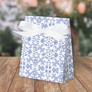 Soft Blue and White Vintage Patterned Favour Box