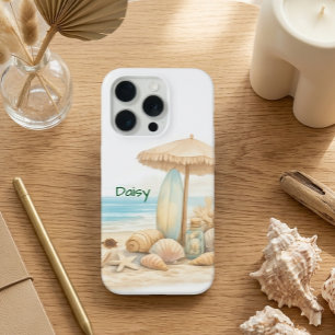 Soft Blue Beach Serenity Minimal Elegant Coastal  iPhone 15 Pro Case