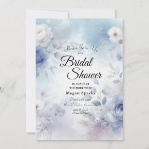 Soft Blue Blossoms and Lavender Mist  Invitation