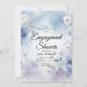 Soft Blue Blossoms and Lavender Mist Invitation