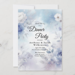Soft Blue Blossoms and Lavender Mist Invitation