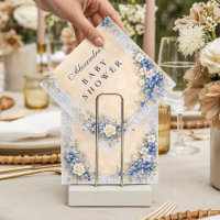 Soft Blue Blueberry Baby Shower