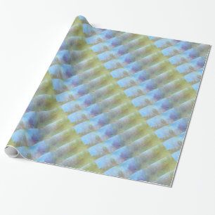 "Soft Blue Blur" Abstract Design Wrapping Paper