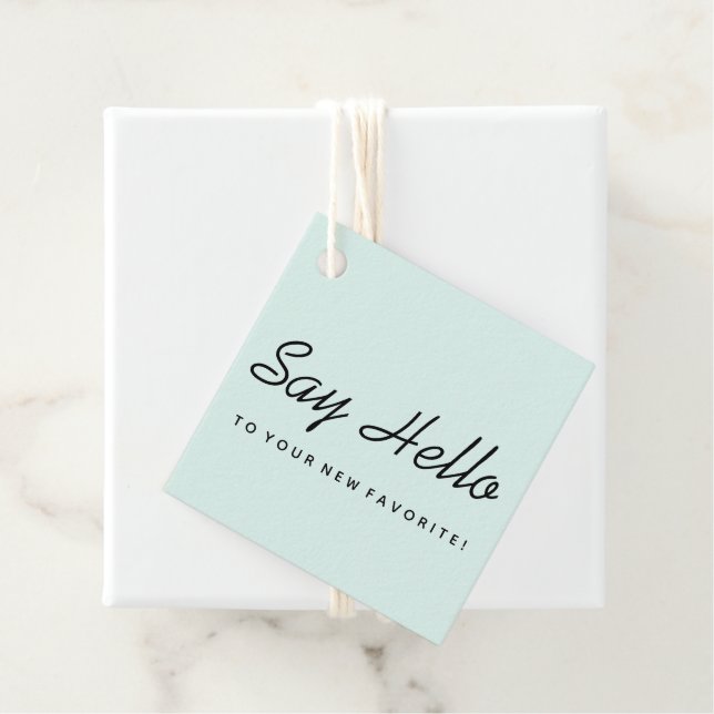 Soft Blue Business Packaging Tag (In Situ)