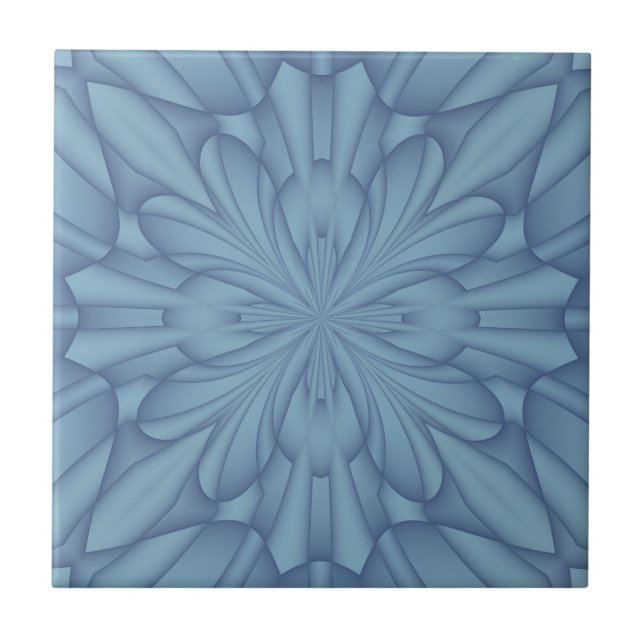Soft Blue Christmas Stars #2 Tile (Front)