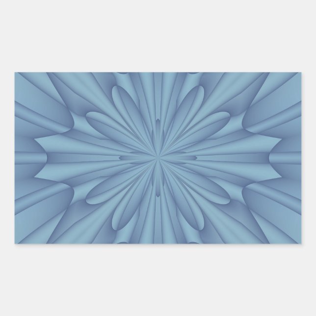 Soft Blue Christmas Stars Rectangular Sticker (Front)