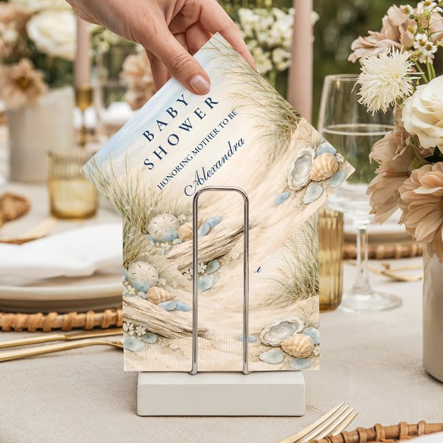 Soft Blue Coastal Baby Shower Napkin (Creator Uploaded)