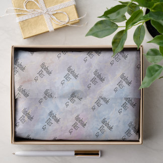 Soft Blue Colourful Marble Tissue Paper