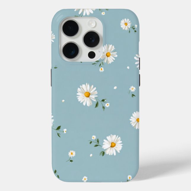 Soft Blue Daisies – Fresh Floral Pattern Case-Mate iPhone Case (Back)