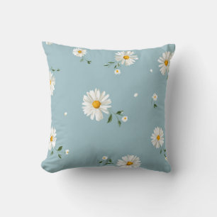 Soft Blue Daisies – Lighthearted Floral Calm Cushion