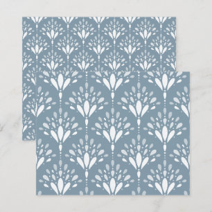 Soft Blue Elegant Floral Scrapbook Paper