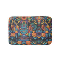 Soft Blue "Epochal Symmetry" Luxe Small Bath Mat