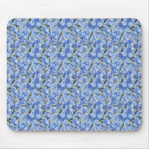 Soft Blue Forget-Me-Not Blossoms Mouse Pad