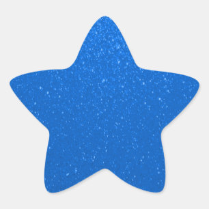 Soft Blue Glitter Star Sticker