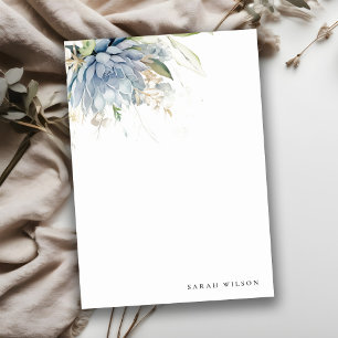Soft Blue Green Succulent Floral Botanical Wedding Card