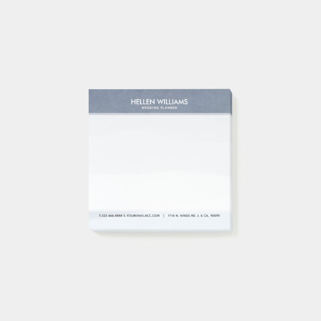 Soft Blue-Grey Abstract Landscape Post-it Notes (Front)